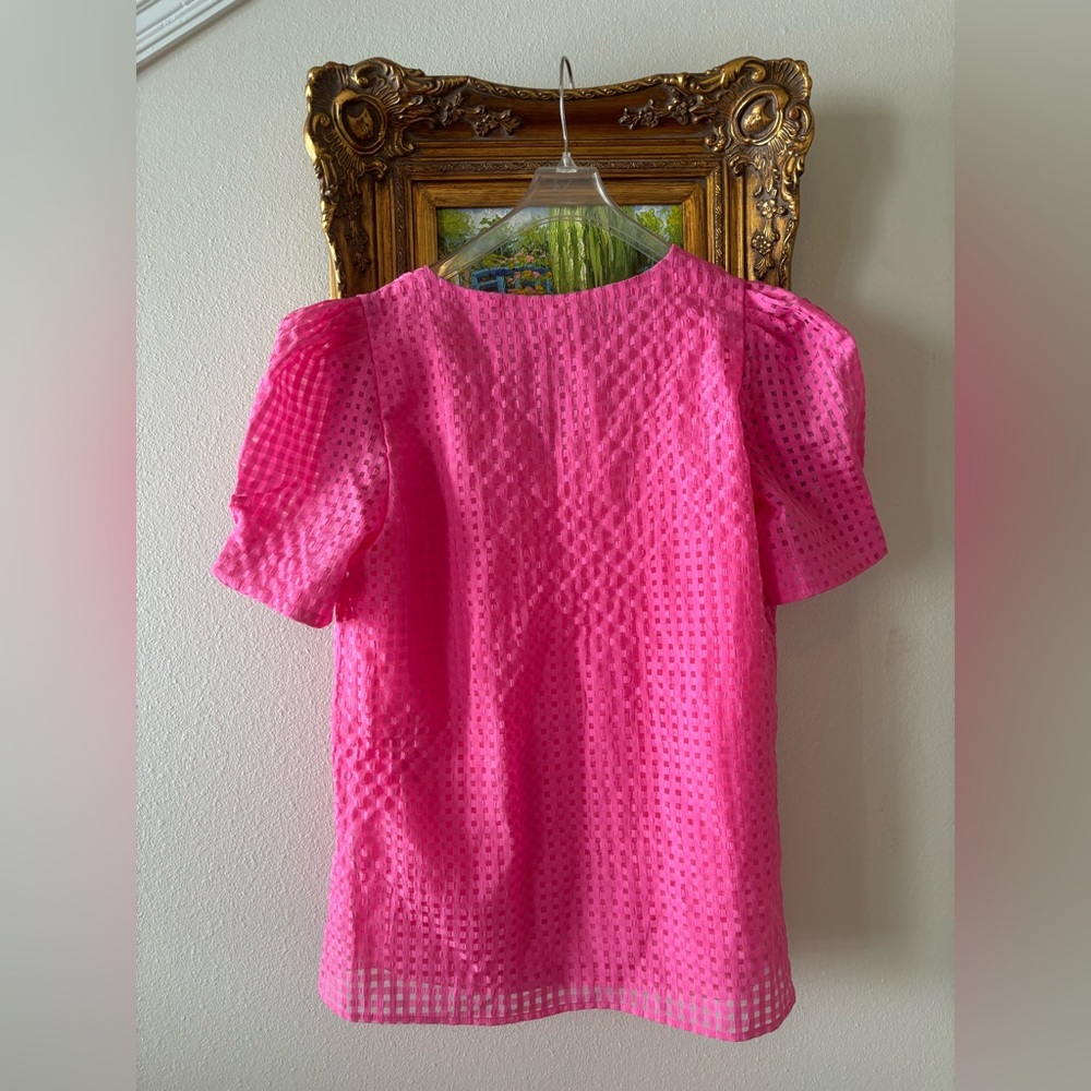 JODIFL Hot Pink Eyelet Blouse - Picture 5 of 6